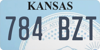 KS license plate 784BZT