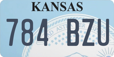 KS license plate 784BZU