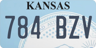 KS license plate 784BZV