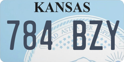 KS license plate 784BZY