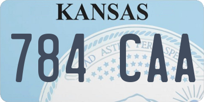 KS license plate 784CAA