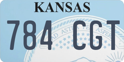KS license plate 784CGT