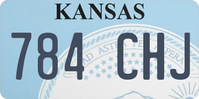 KS license plate 784CHJ