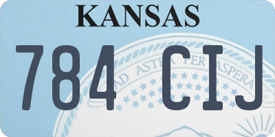 KS license plate 784CIJ