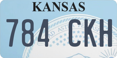 KS license plate 784CKH