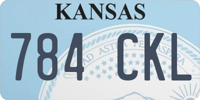 KS license plate 784CKL