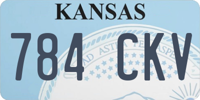 KS license plate 784CKV