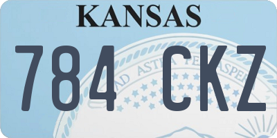 KS license plate 784CKZ