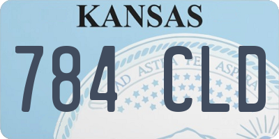 KS license plate 784CLD