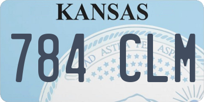 KS license plate 784CLM