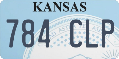 KS license plate 784CLP