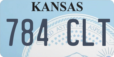 KS license plate 784CLT