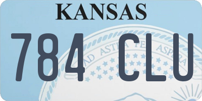 KS license plate 784CLU