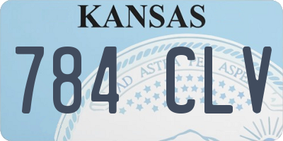KS license plate 784CLV