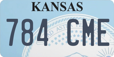 KS license plate 784CME