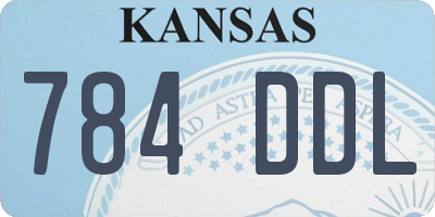 KS license plate 784DDL