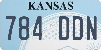 KS license plate 784DDN