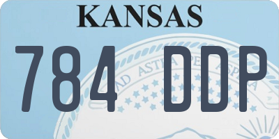 KS license plate 784DDP