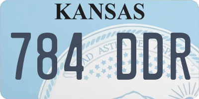 KS license plate 784DDR