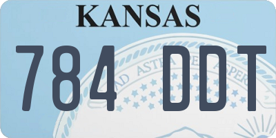 KS license plate 784DDT