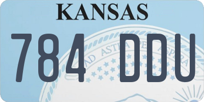 KS license plate 784DDU