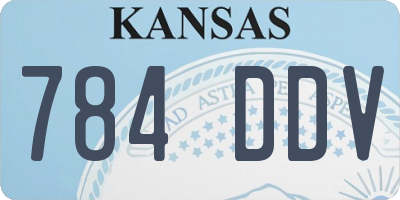 KS license plate 784DDV