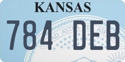 KS license plate 784DEB