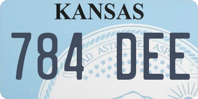 KS license plate 784DEE