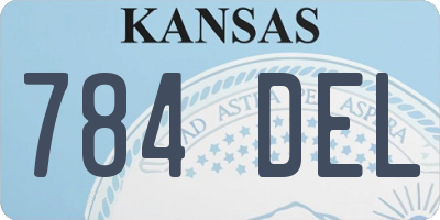 KS license plate 784DEL