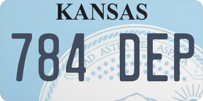 KS license plate 784DEP