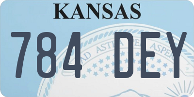 KS license plate 784DEY