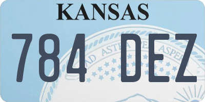 KS license plate 784DEZ