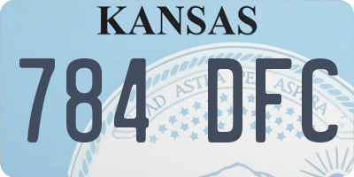 KS license plate 784DFC