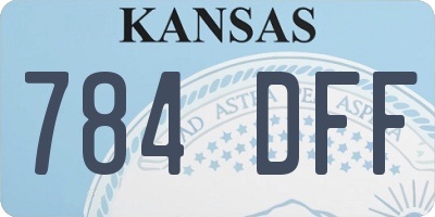 KS license plate 784DFF