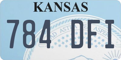 KS license plate 784DFI