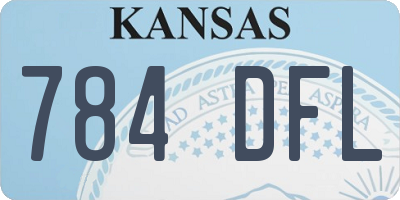 KS license plate 784DFL