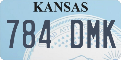 KS license plate 784DMK
