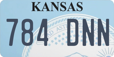 KS license plate 784DNN