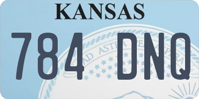 KS license plate 784DNQ