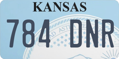 KS license plate 784DNR