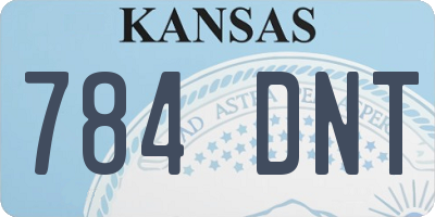 KS license plate 784DNT