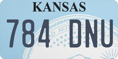 KS license plate 784DNU