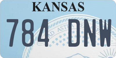 KS license plate 784DNW