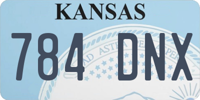 KS license plate 784DNX