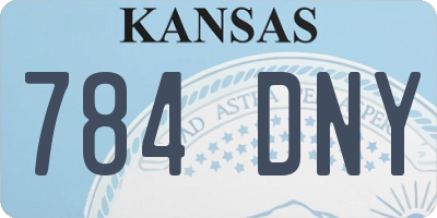 KS license plate 784DNY