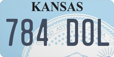 KS license plate 784DOL