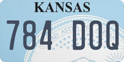 KS license plate 784DOQ