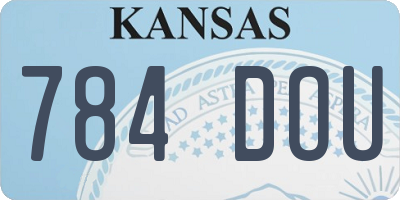 KS license plate 784DOU