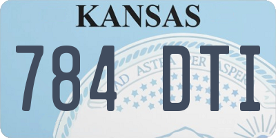 KS license plate 784DTI