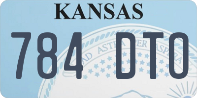 KS license plate 784DTO